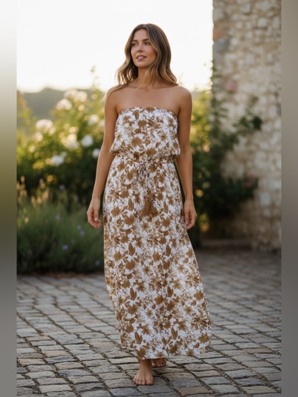 Blush Long Strapless Dress | NWT